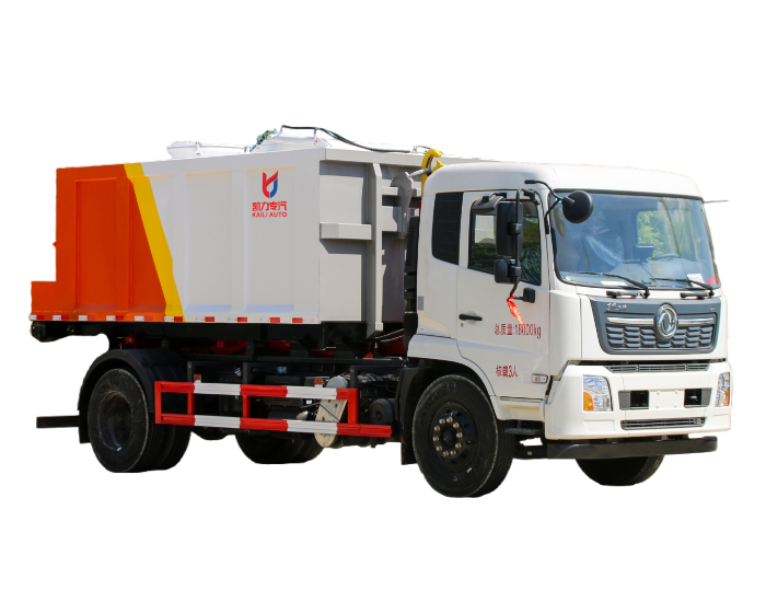 hook-arm garbage truck with 12m³ building materials garbage special transport box